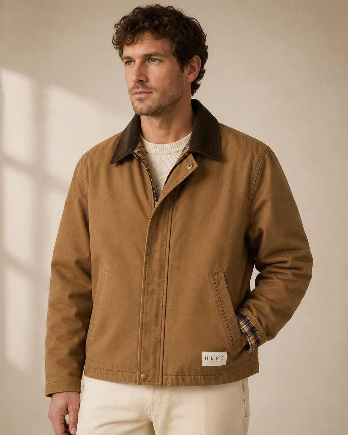 HERE Brown Barn Jacket — view 3