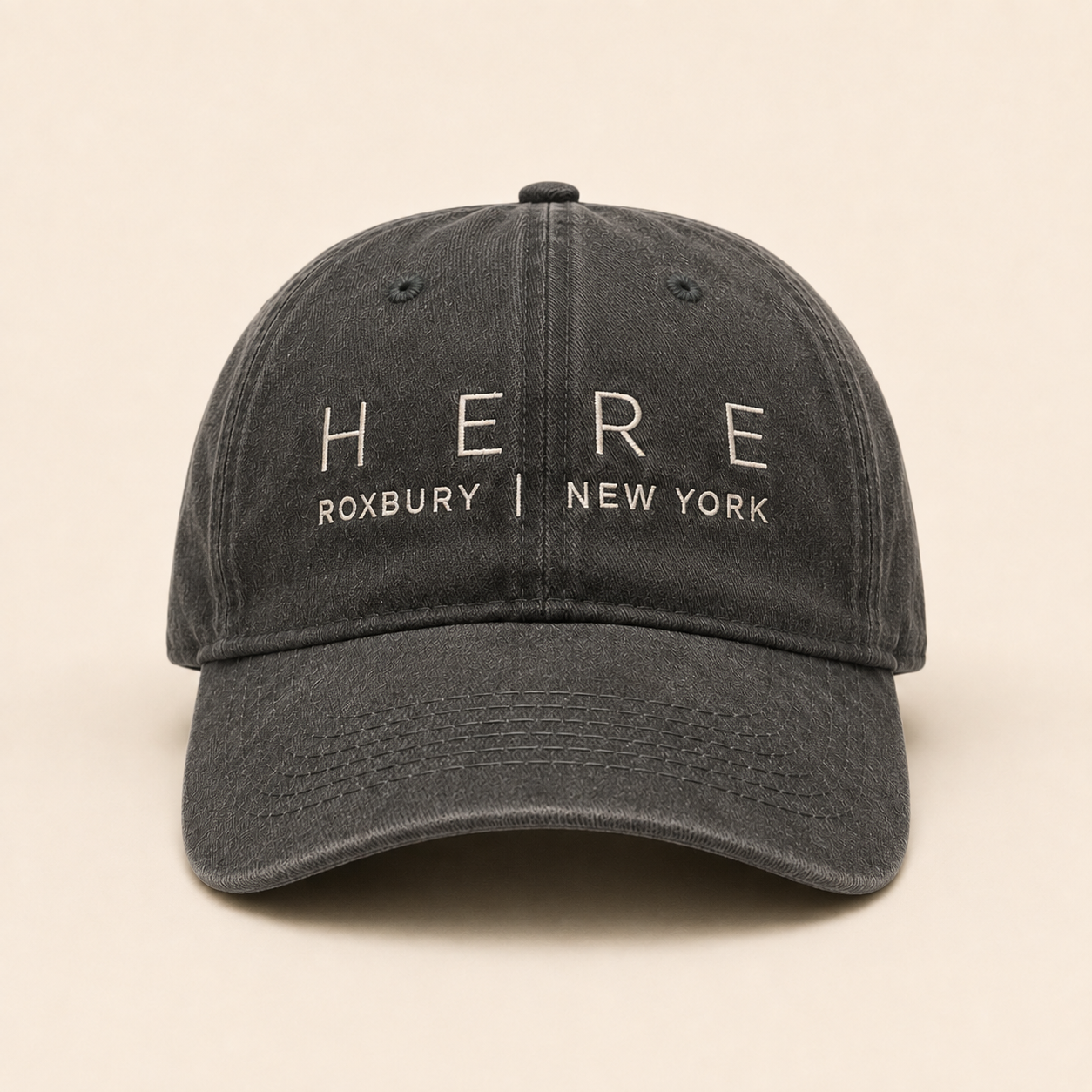 HERE Classic Baseball Hat in Grey Green — view 3