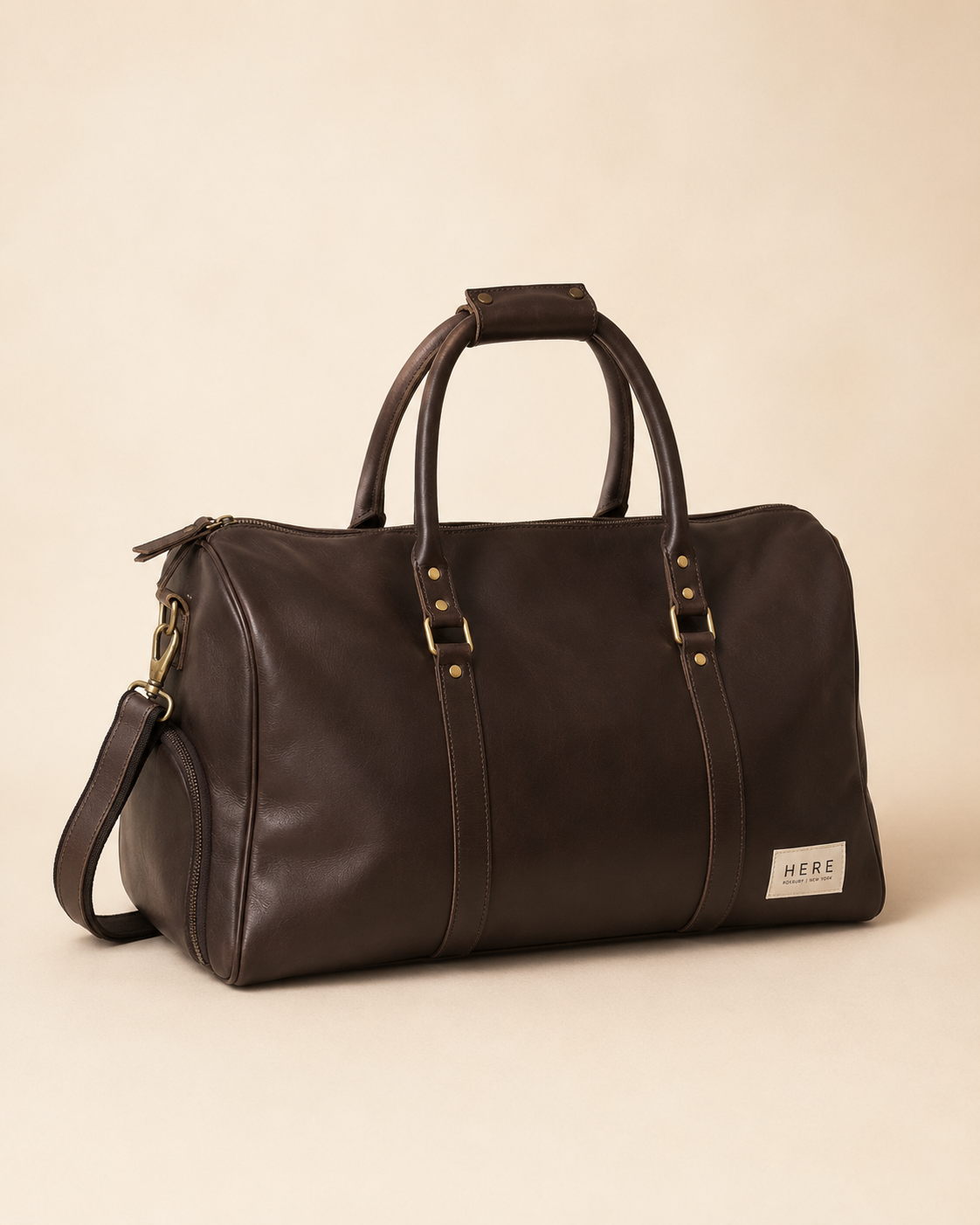 From HERE to There Leather Weekender Bag - Dark Brown — view 2