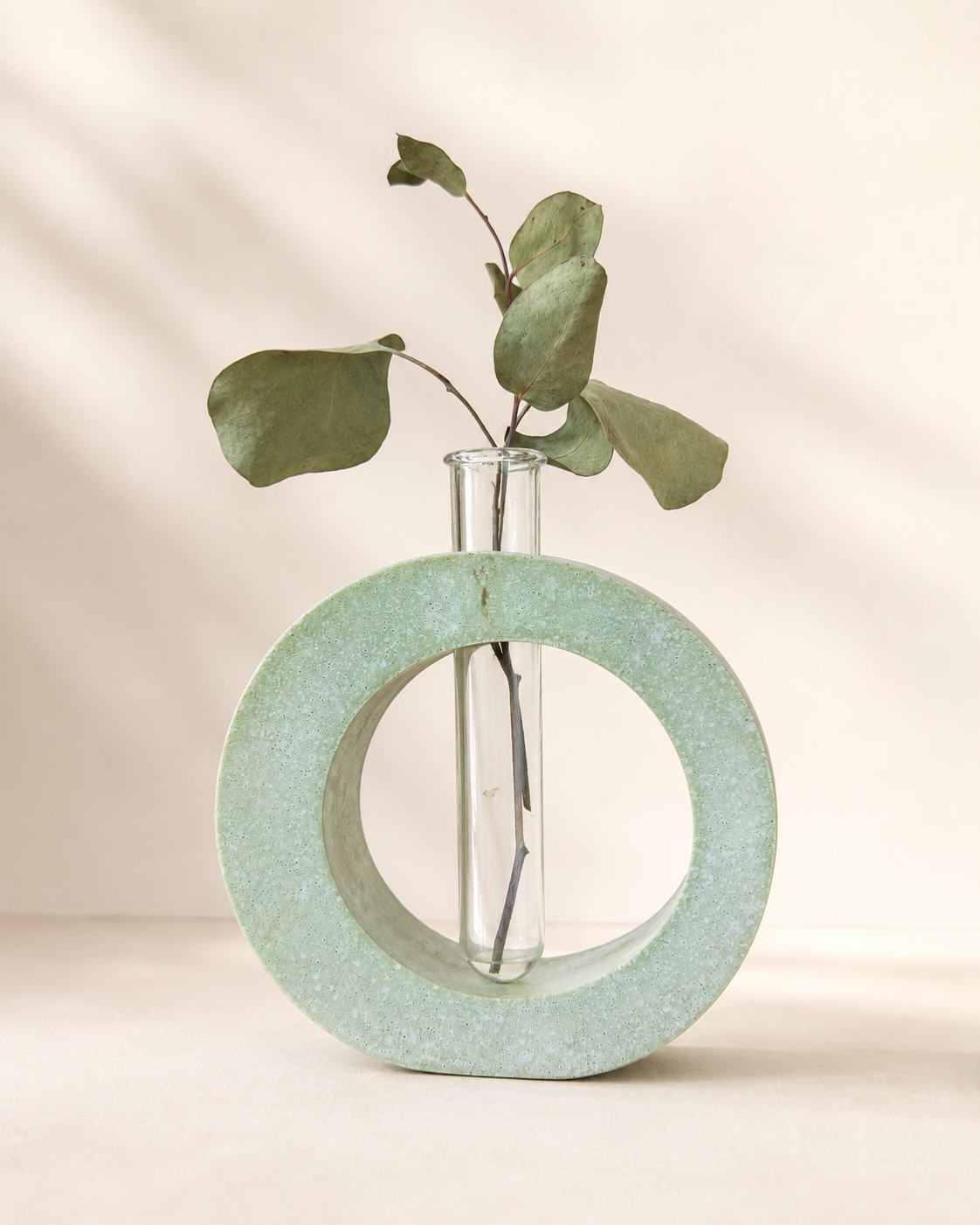 Forever Flowers in Sculptural Vase — Green