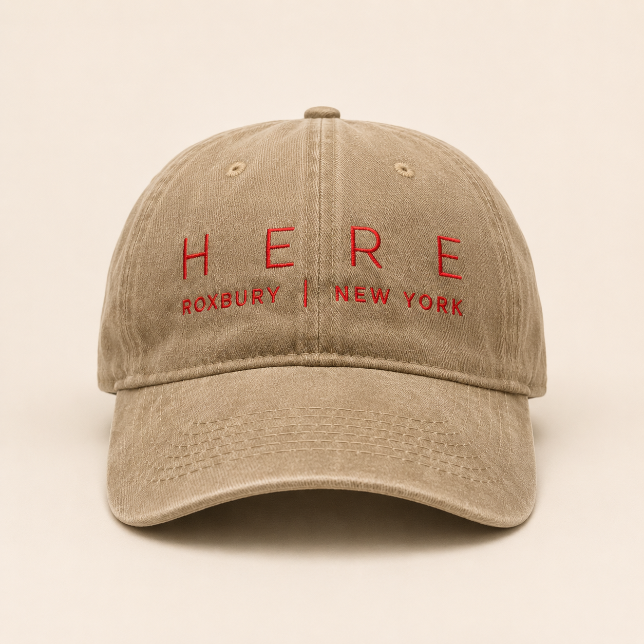 HERE Classic Baseball Hat in Grey Green — view 2