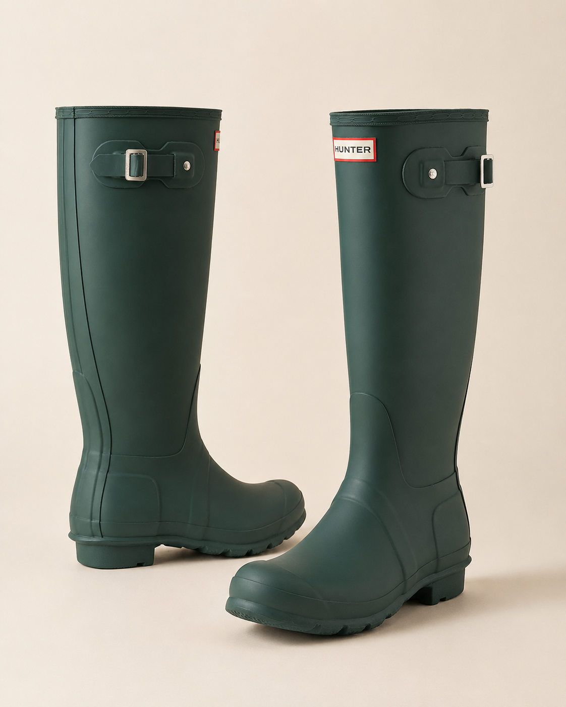 Hunter Waterproof Boots in Green — view 2