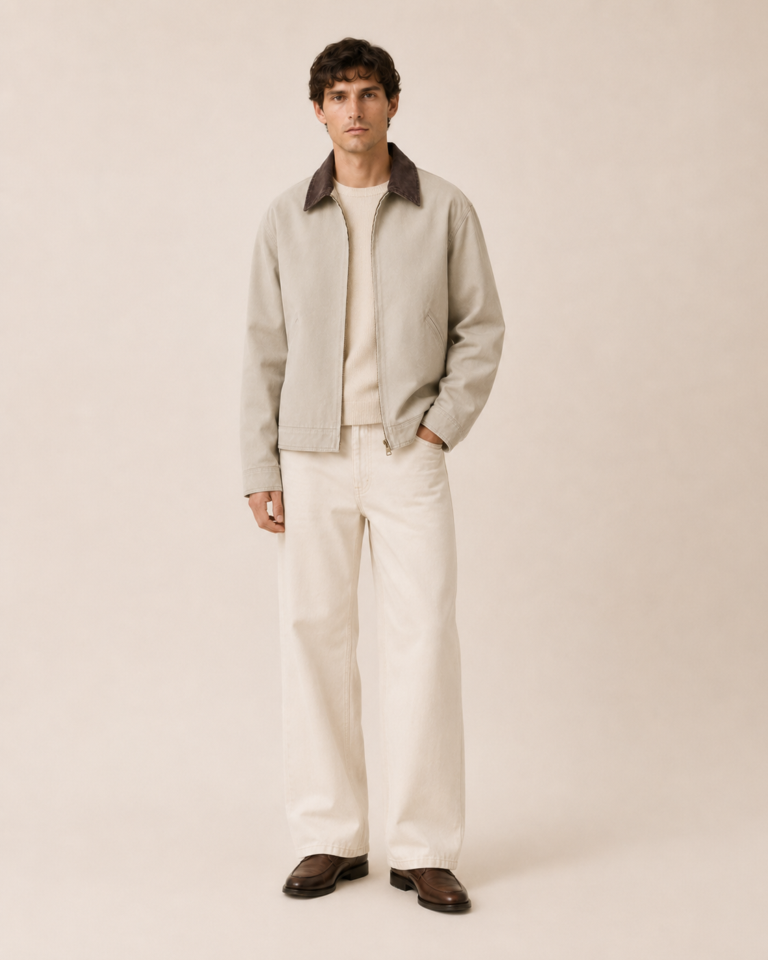 HERE Ivory Barn Jacket — view 3