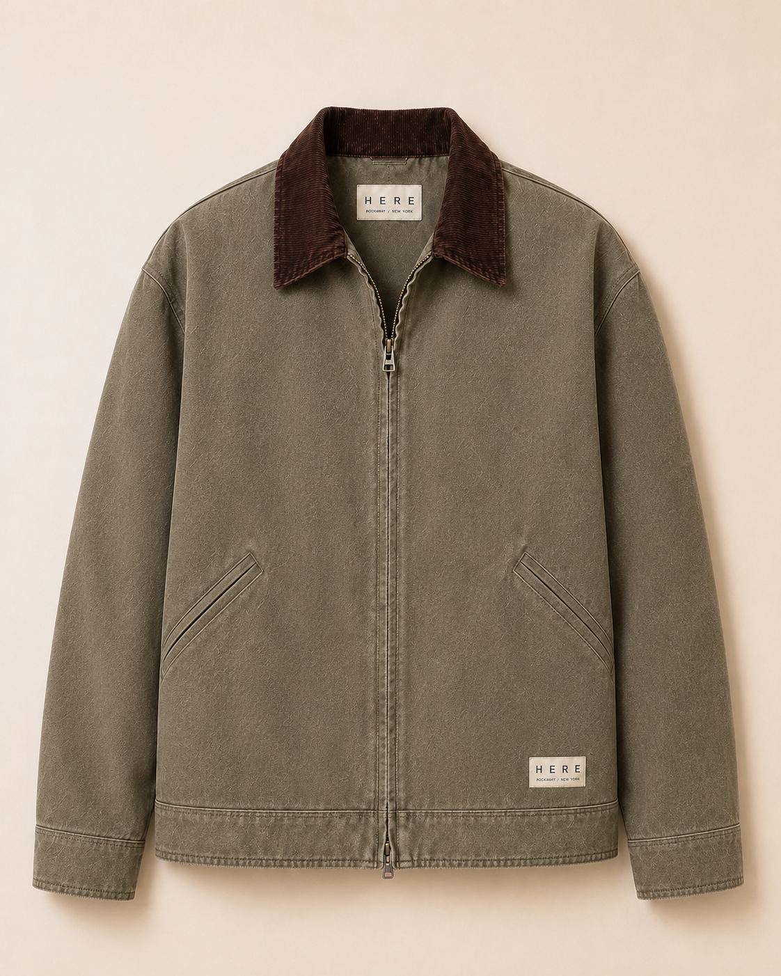 HERE Barn Jacket in Brown — view 7